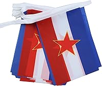 Vista 101 de Guatemala 19.7 ft BUNTING Flag 20 banderas 9'' x 6'' - Banderas de cuerda guatemalteca 5.9 x 8.3 in - AZ FLAG