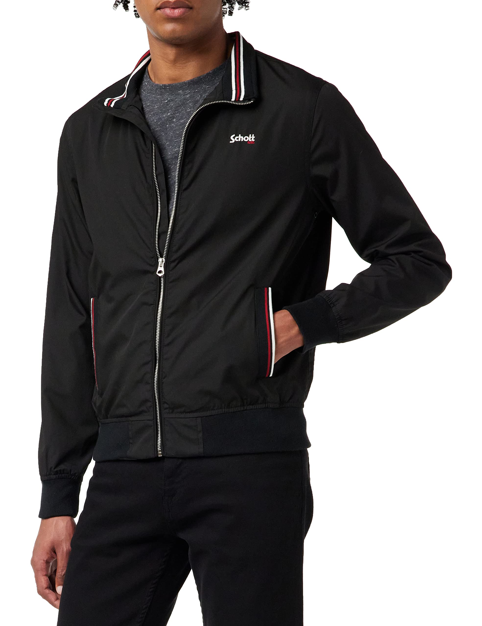 Schott NYC Men's Kenton Jacket, Black, XL