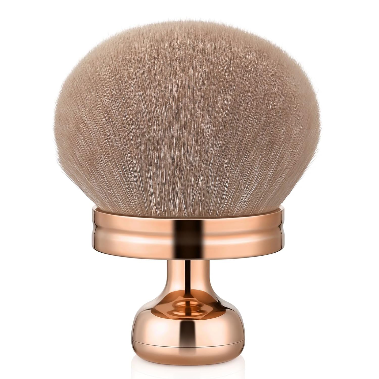 KINGMAS Extra Large Body Makeup Brush for Self Tanner, Self Tan Back Applicator, 66mm Wide-headed Kabuki Brush for Bronzers Blend Self Tanning Applicator, Oval Face Leg Makeup Brush (Rose-Gold)