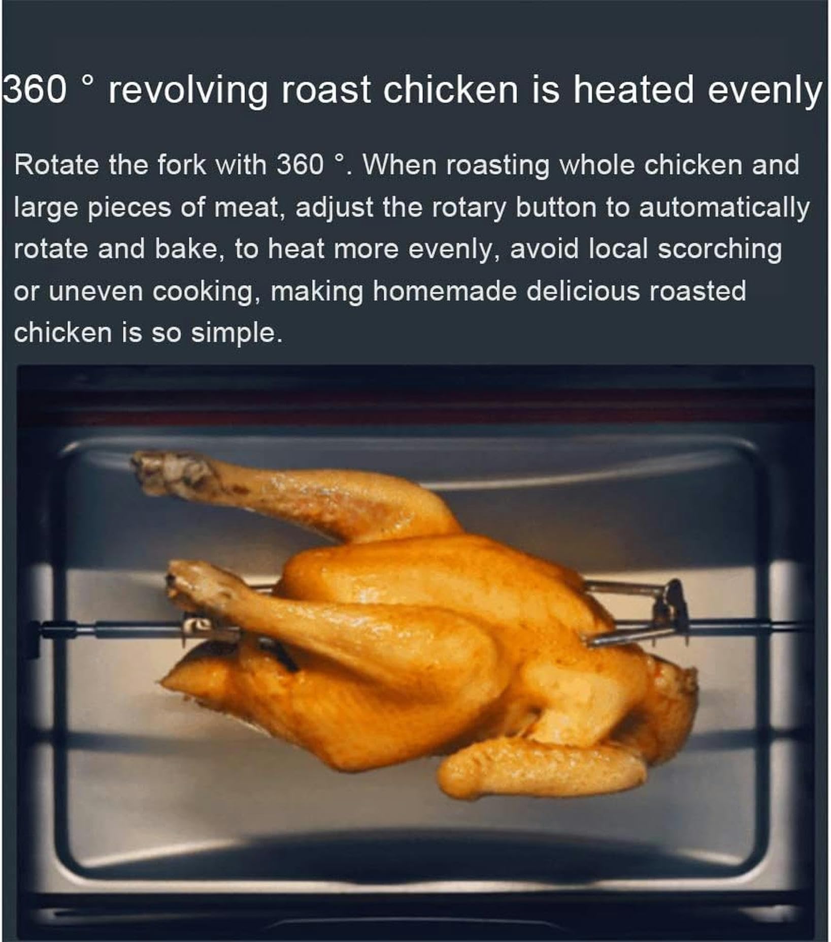 Horno de Mesa Blanco de 32 litros, Horno de Pizza Inteligente Multifuncional para Hornear en el hogar, Puerta de Vidrio a Prueba de explosiones, Temporizador de 60 Minutos, 100-230 ℃