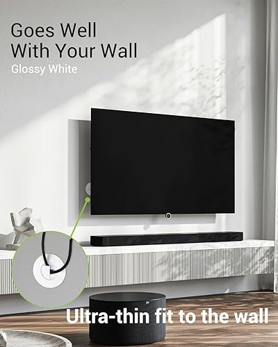 Miniatura 4 de in Kit de gestión de cables de pared para TV montado en la pared, cable delgado de pared redondo que pasa a través con accesorio de taladro de