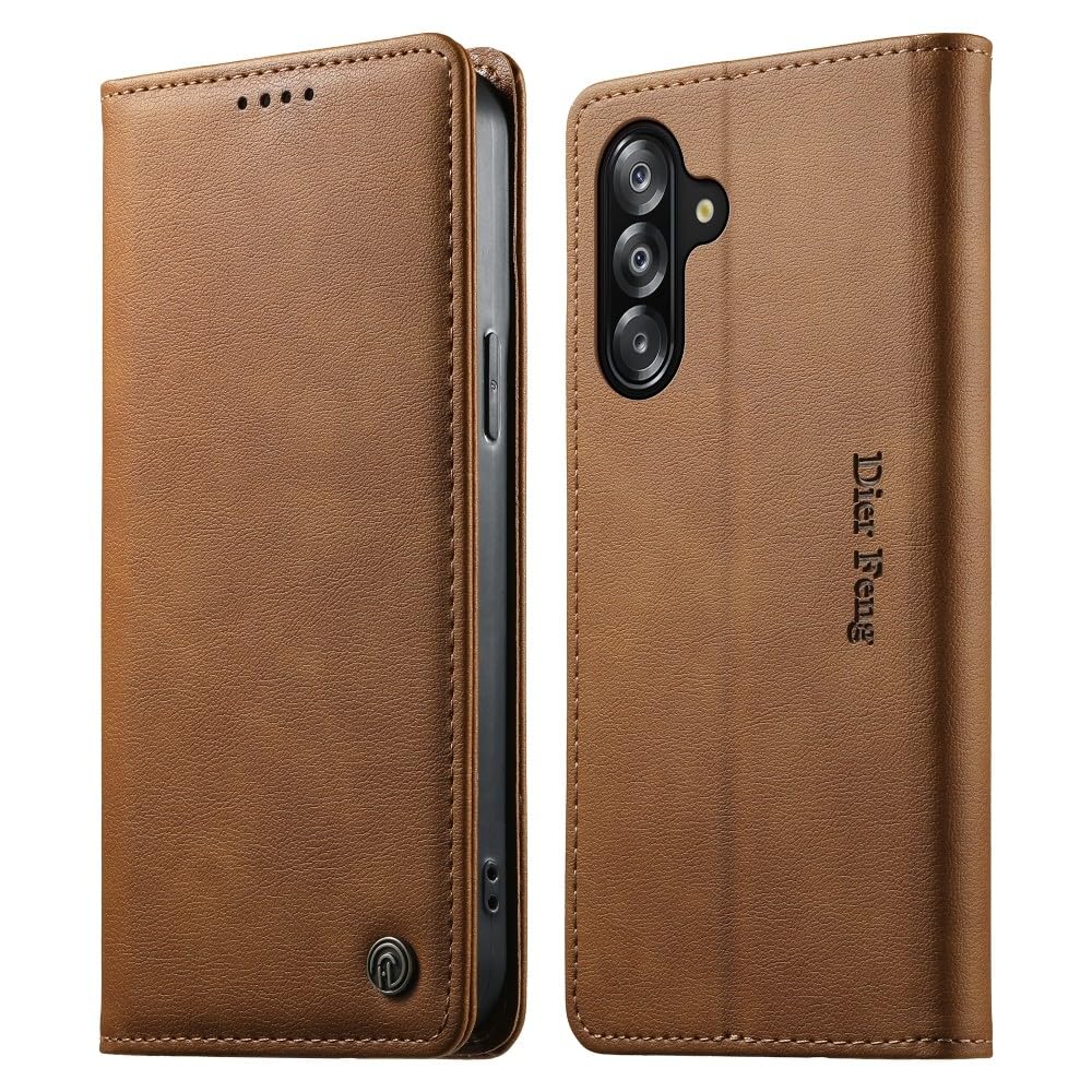 Étui compatible avec Samsung S21 marron clair pour ranger cartes et protéger l'écran - 7