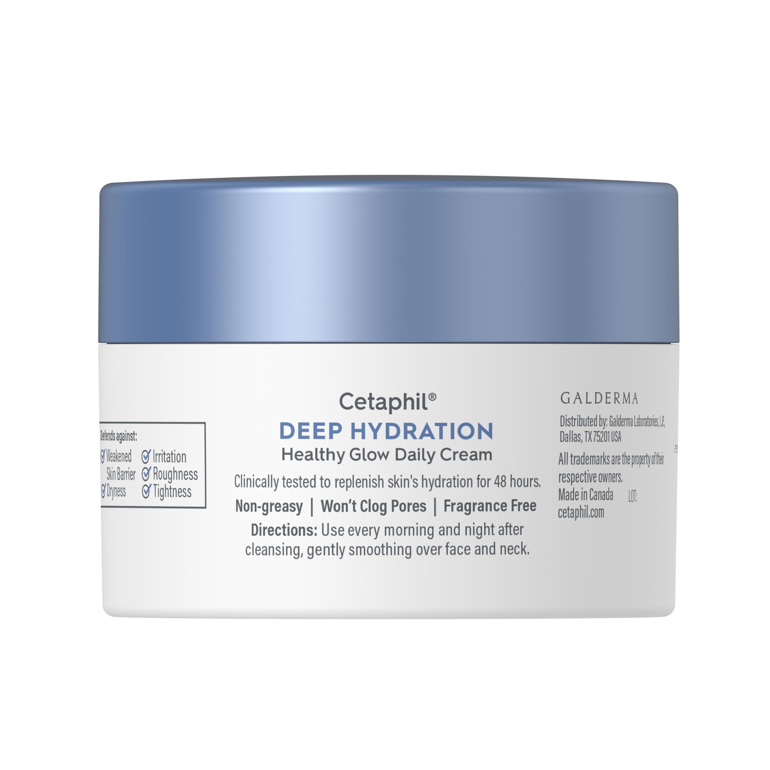 CETAPHIL Deep Hydration Healthy Glow Daily Face Cream 48 Hours Nawilżający dla skóry wrażliwej z kwasem hialuronowym, witaminą E i witaminą B5