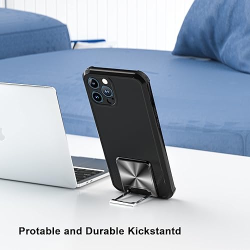 Miniatura 6 de Voildka Funda de teléfono con función atril para iPhone 13, protección contra caídas de grado militar, soporte vertical y horizontal, a prueba de