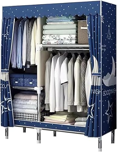 Miniatura 8 de large closets Portable Wardrobe Closet Thick Metal Frame Closets for Bedroom Cloth Wardrobe Closet for Bedroom Hanging Clothes Closet Space-saving