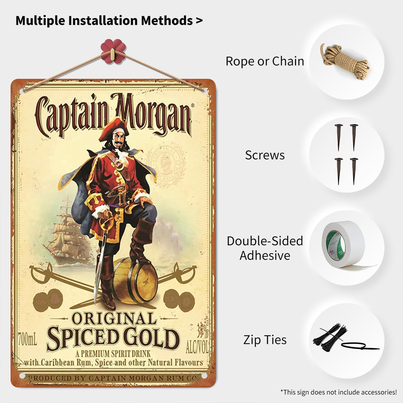 Amazon.com: Vintage Original Spiced Gold Captain Morgan Sign 