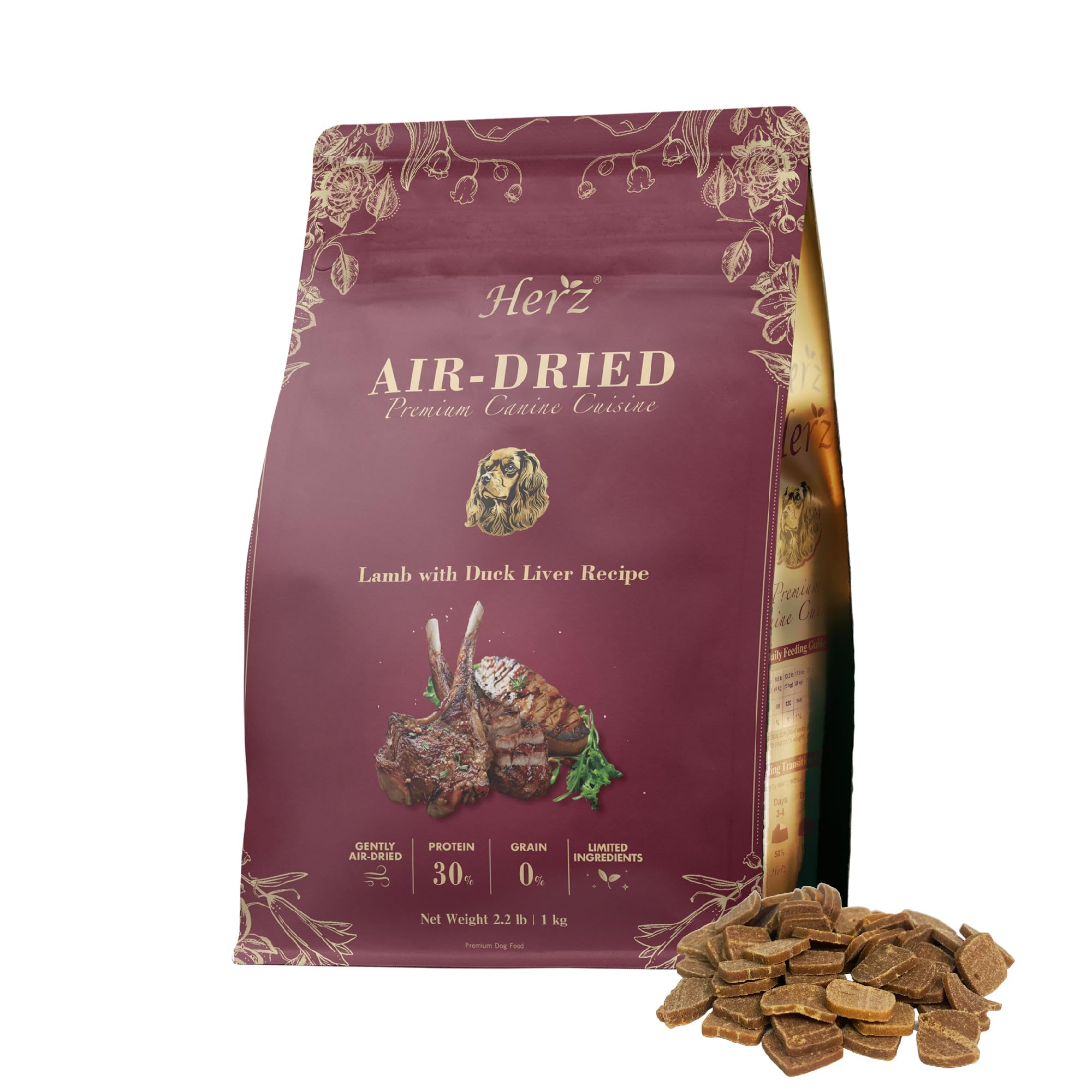Herz Air-Dried Dog Food Lamb and Duck Liver