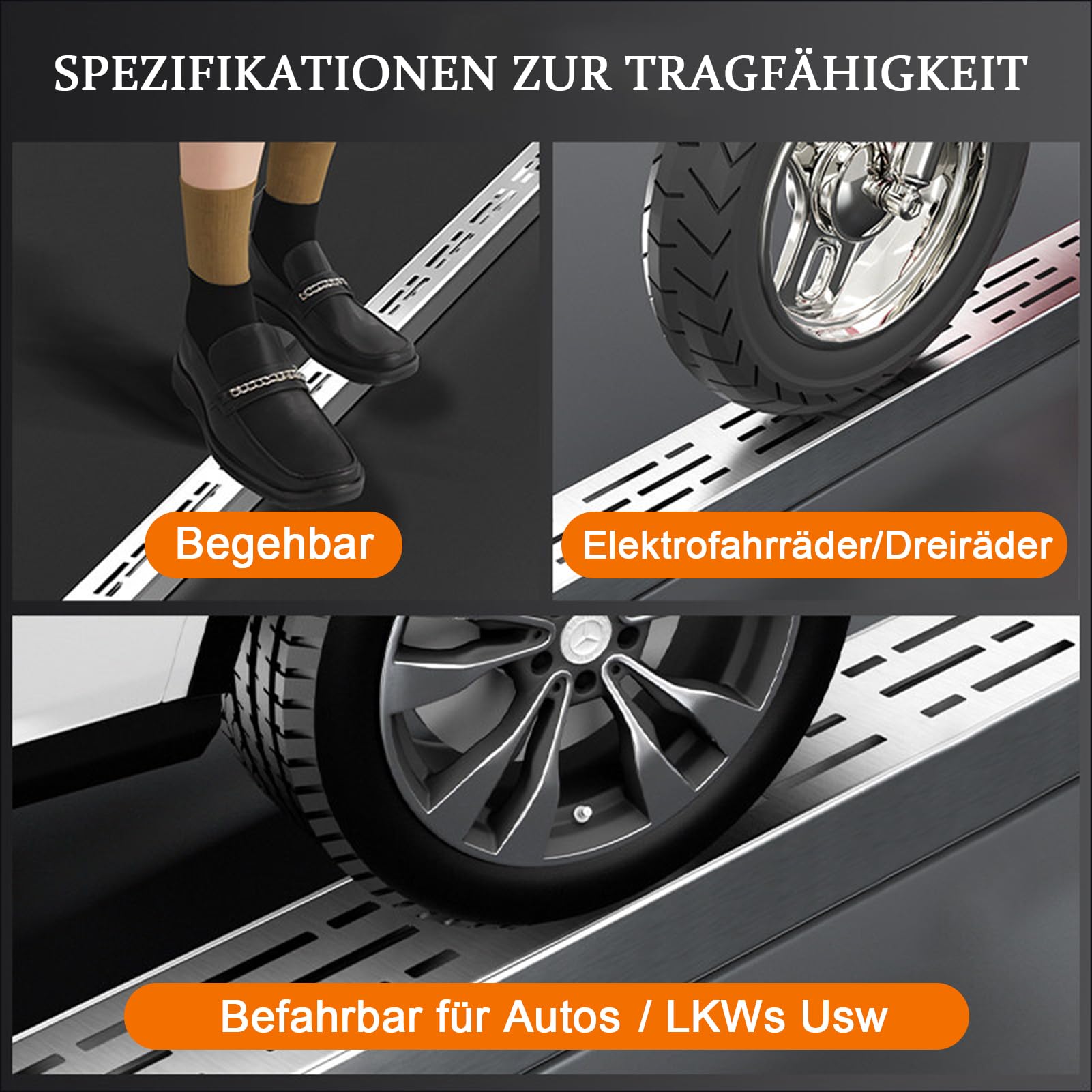 Entwässerungsrinne Terassenrinne, 1m Regenwasser Ablauf Bodenrinne aus Edelstahl Entwässerung für Hof Garten Terrasse Grabenentwässerung, Extra Flach 8cm Höhe 5cm