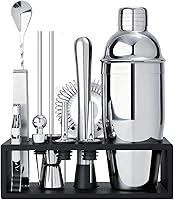 Vista 1 de TNGO Cocktail Shaker Set - Mixology Bartender Kit with Sleek Stand - Premium Bar Tool Set All Bar Accessories Includes Martini Shaker Drink Mixer