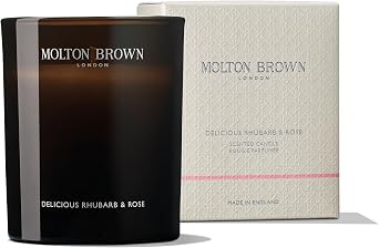 Molton Brown Delicious Rhubarb & Rose Signature Scented Single Wick Candle 6.07 oz.