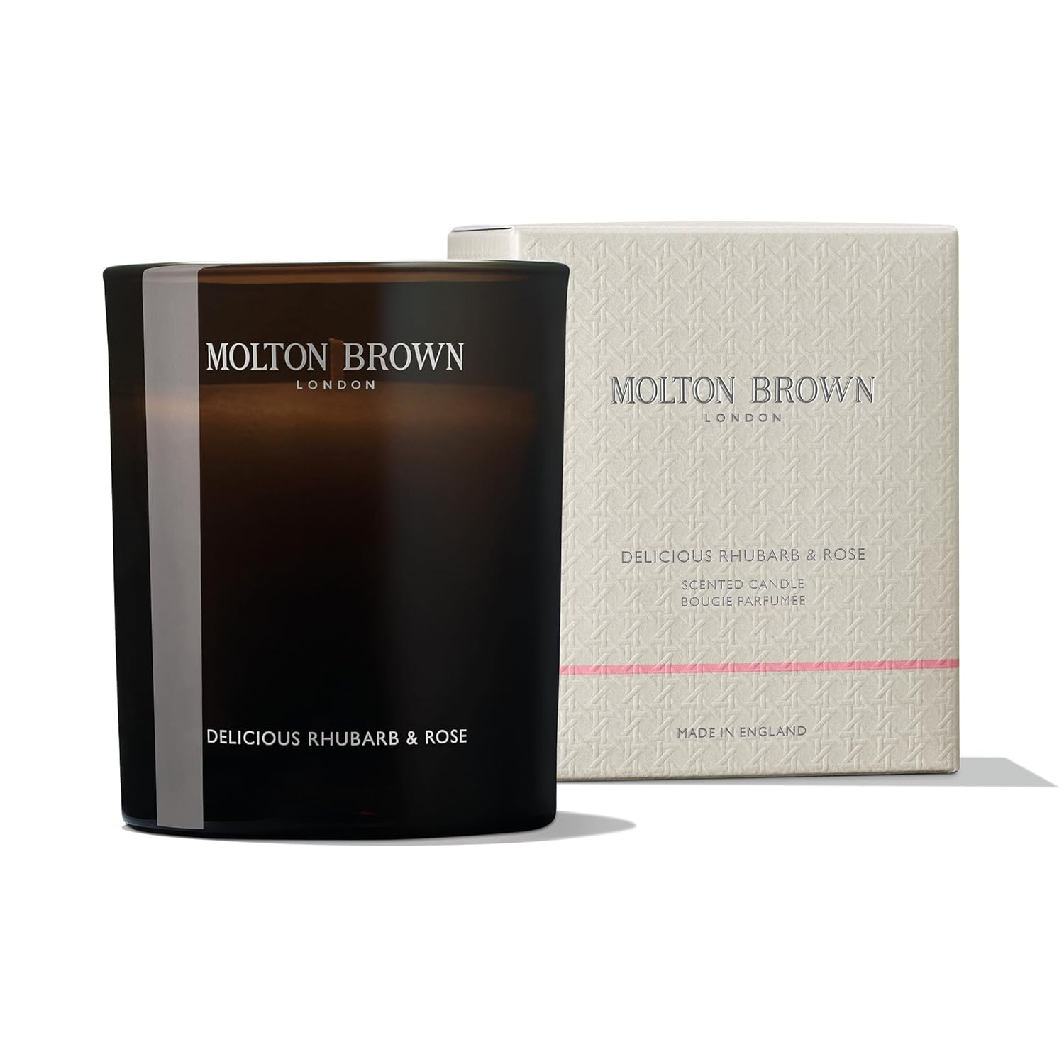 Molton Brown Delicious Rhubarb & Rose Signature Scented Single Wick Candle 6.07 oz.