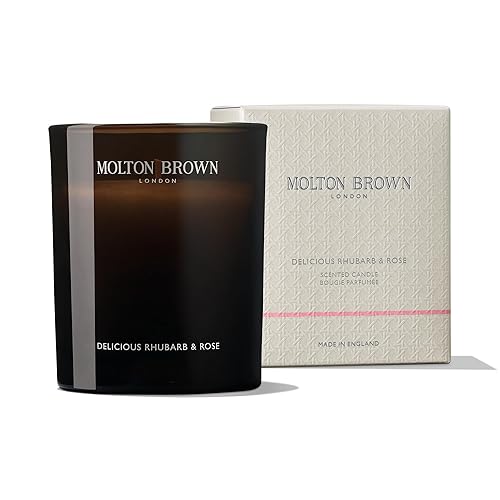 Molton Brown Delicious Rhubarb & Rose Signature Scented Single Wick Candle 190 g
