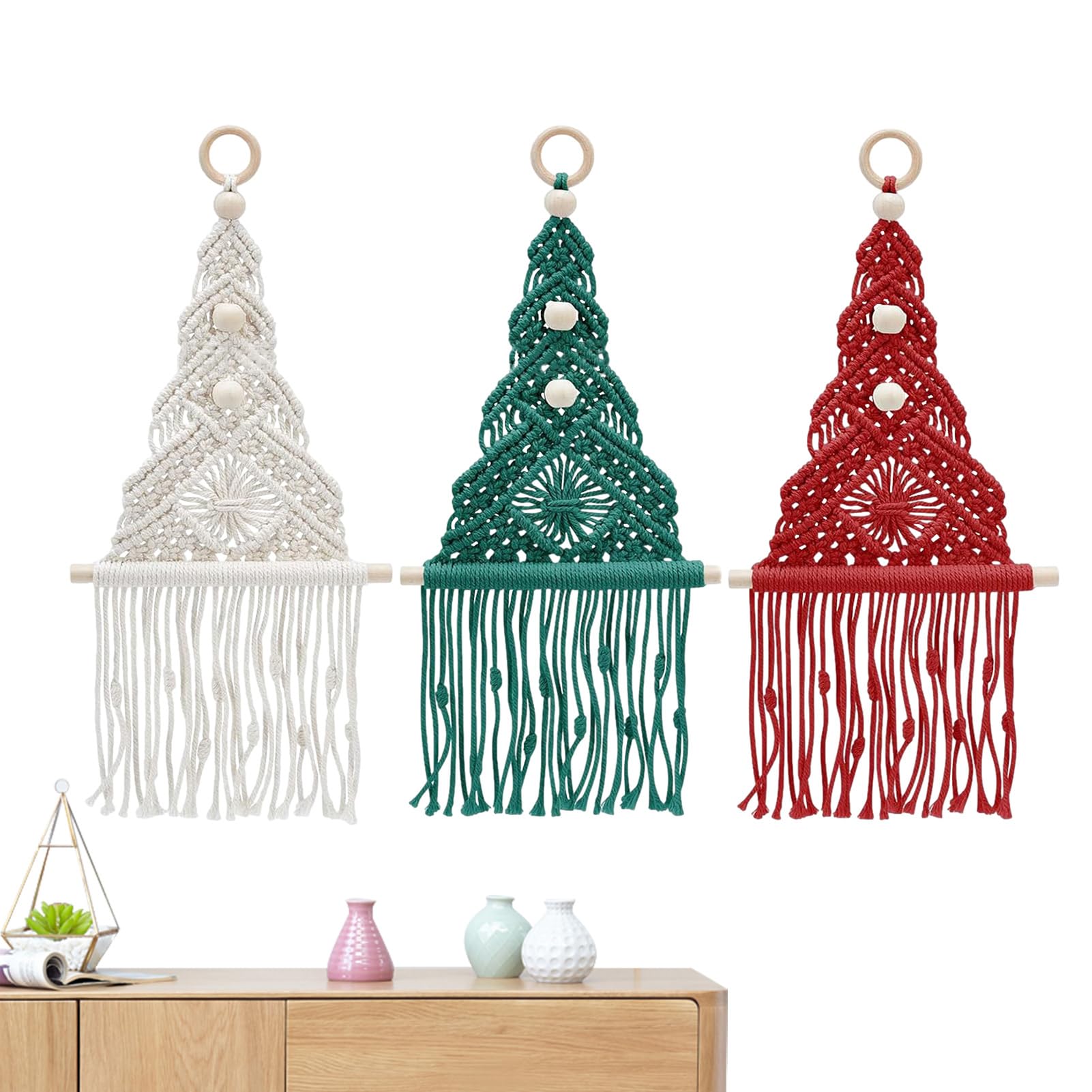 Weihnachtsbaum Makramee Set | -Boho-Flechtset für Anfänger mit