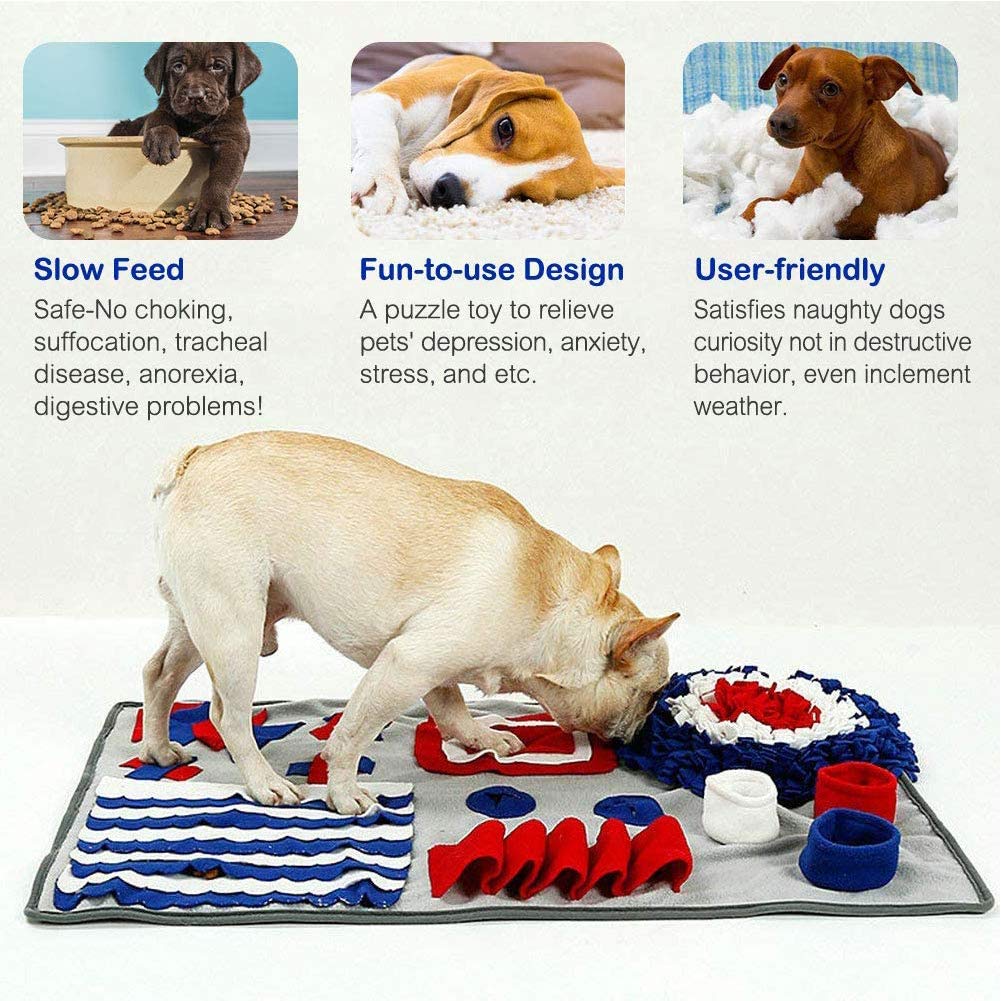 Schnüffelteppich Hund,Waschbar Faltbar Schnüffelrasen, Schadstofffrei Trainingsmatte Futtermatte Schnüffeldecke Für Haustier Hunde Katzen, Interaktive Spieltrainingsdecke Dog Puzzle Toys,C