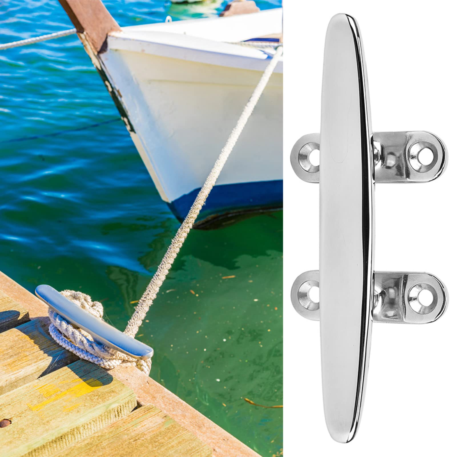 Bitte per Barche, Bitta per Barca in Acciaio Inossidabile Lucidato a Specchio Accessorio per Luce per Barca Bitta per Dock Bitta per Dock per Barca Bitta Base Base in Corda Marina