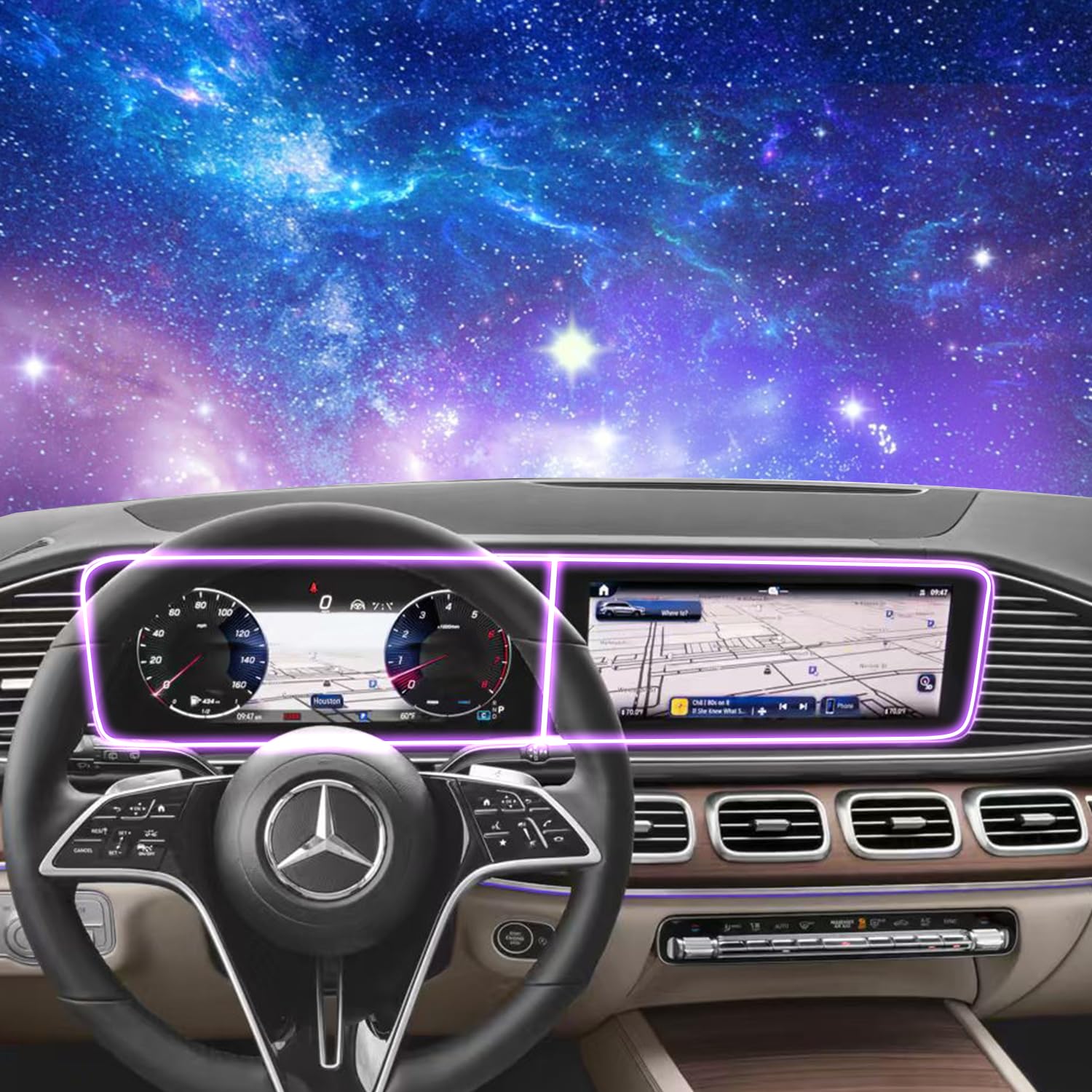 für 2025 GLS 450 Displayschutzfolie 2026 2025 Merce des Benz GLS 350 580 Display Navigation Panzerglas Schutzfolie 2025 GLS Zubehör