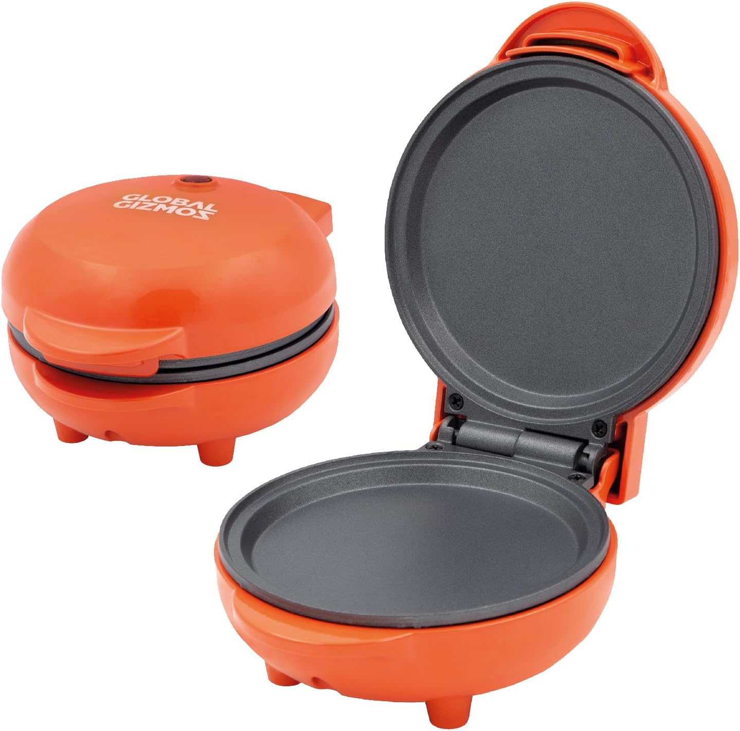 Global Gizmos Mini Pancake Maker - Non-Stick Easy to Clean - Perfect for Pancake Day - Built in Safety Features - Makes Pancakes, Crepes, Omelettes & More