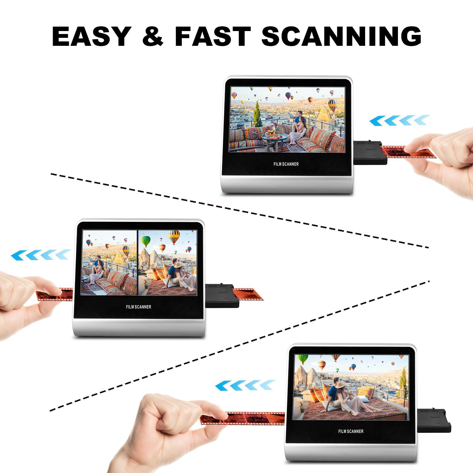 Scanner per Pellicole con Ampio Schermo LCD da 5 Pollici