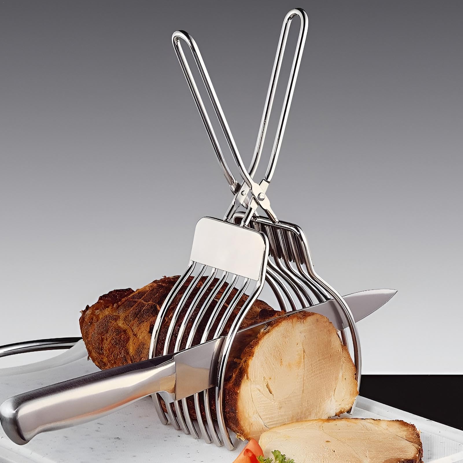 Pinzas De Acero Inoxidable Para Carne - Ideales Para Barbacoa, Voltear Alimentos En La Parrilla