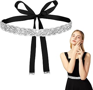 Handcrafted Silver Rhinestone Belt for Women,Sparkly Bridal Wedding Dress,Formal Waist Sash for Brides,Plus Size Friendly Rhinestone Belt for Evening Gowns