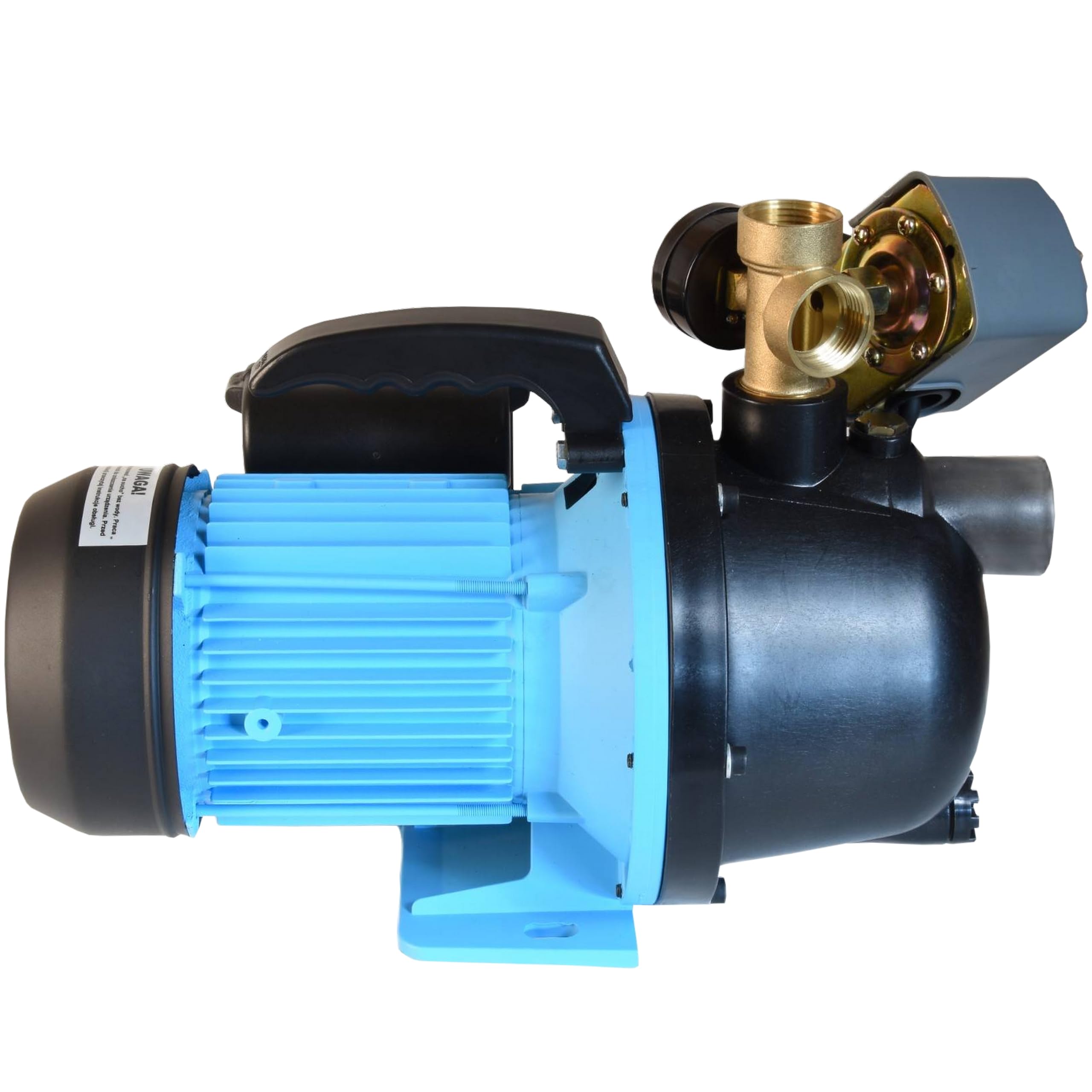 Wasserpumpe HANDY 3000 - Gartenpumpe (550W 3000l/h Förderhöhe 40m) - mit Manometer Druckschalter 5-Wege Verteiler - Tragbare - elektrische Pumpe Hauswasserwerk - für Brauchwasserversorgung Bewässerung