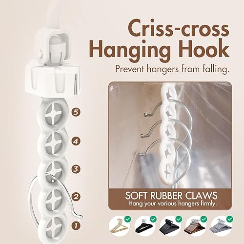 Miniatura 3 de LEVERLOC Bolsas colgantes de almacenamiento al vacío para ropa, transparentes, paquete de 4 bolsas de almacenamiento de sellado al vacío para ropa,