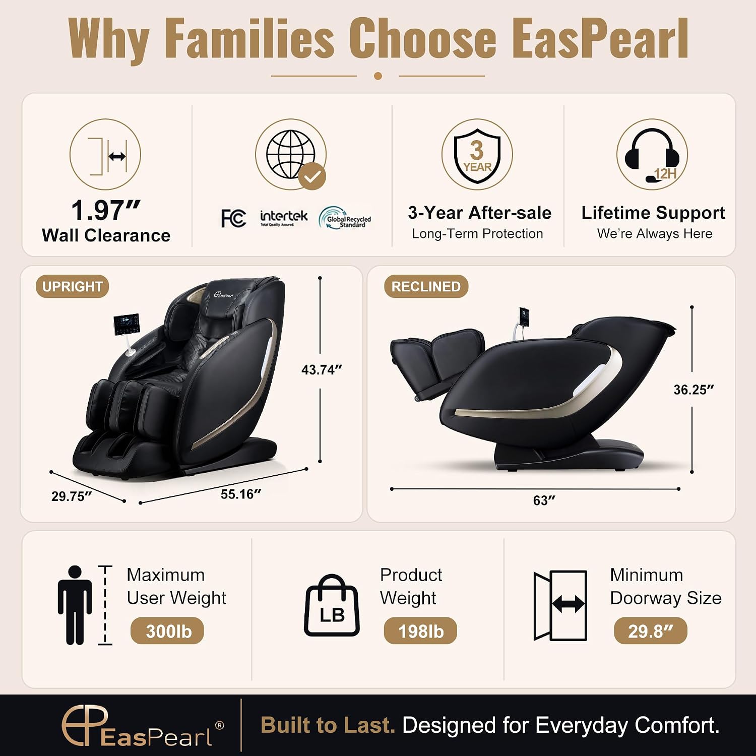  Massage Chair Full Body with 24 Auto Modes & Manual Custom Modes thumbnail