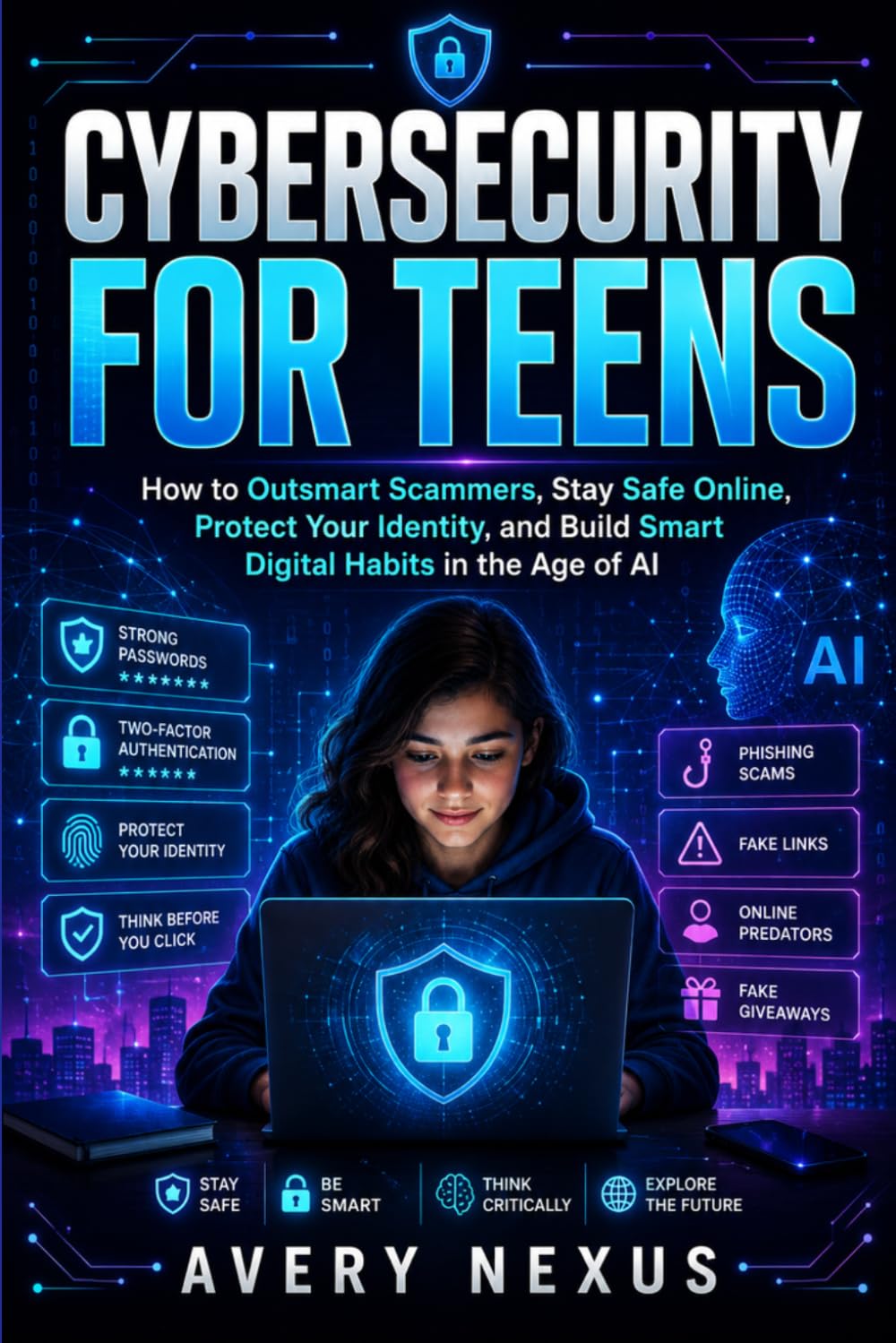 CYBERSECURITY FOR TEENS: How to Outsmart Scammers, Stay Safe Online, Protect Your Identity, and Build Smart Digital Habits in the Age of AI
