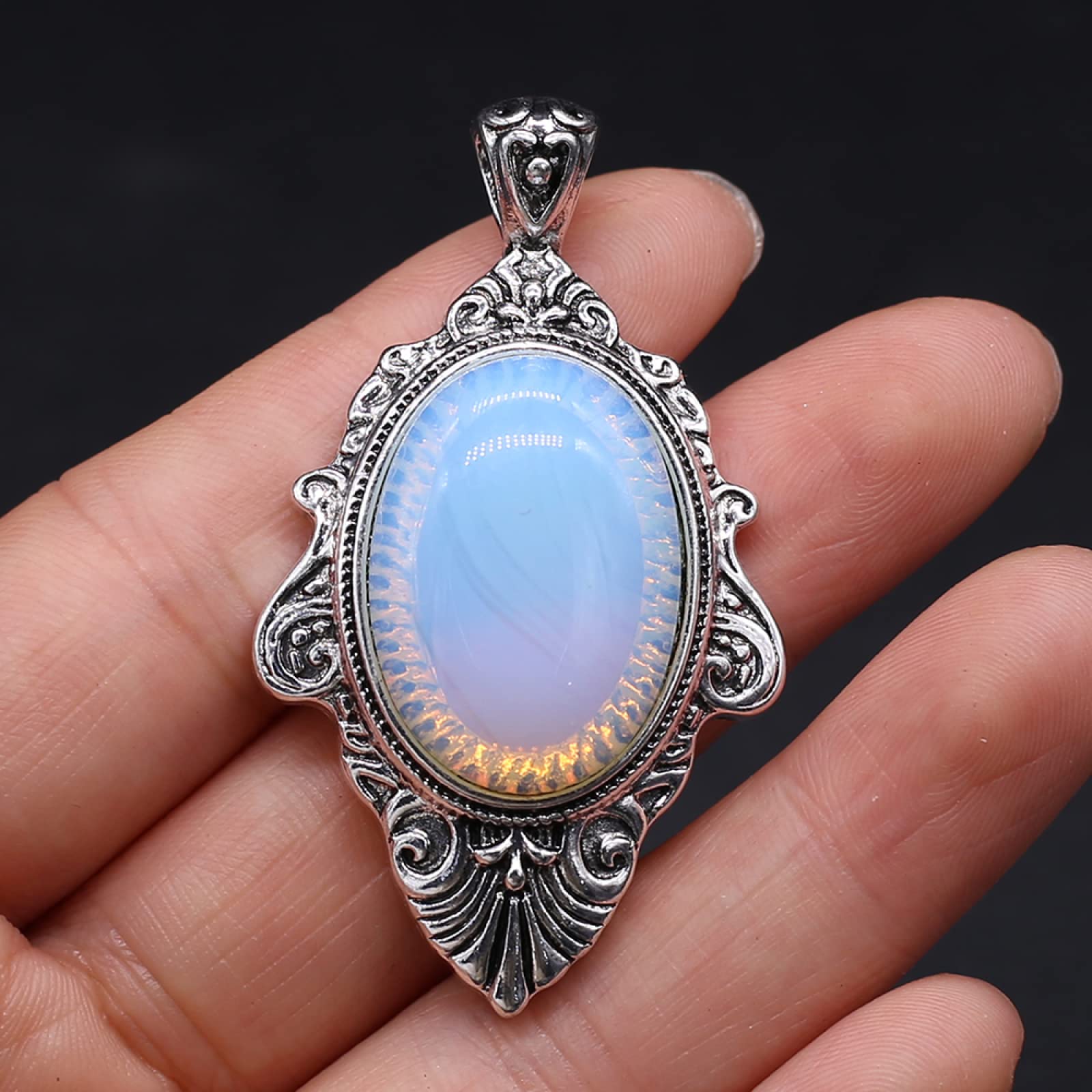 天然石 ラピスラズリヴィンテージネックレス&イヤリング