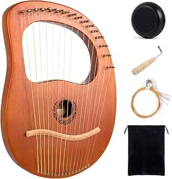 Amazon.co.jp: 16弦ライアーハープ, ソリッド マホガニー材 初心者向け