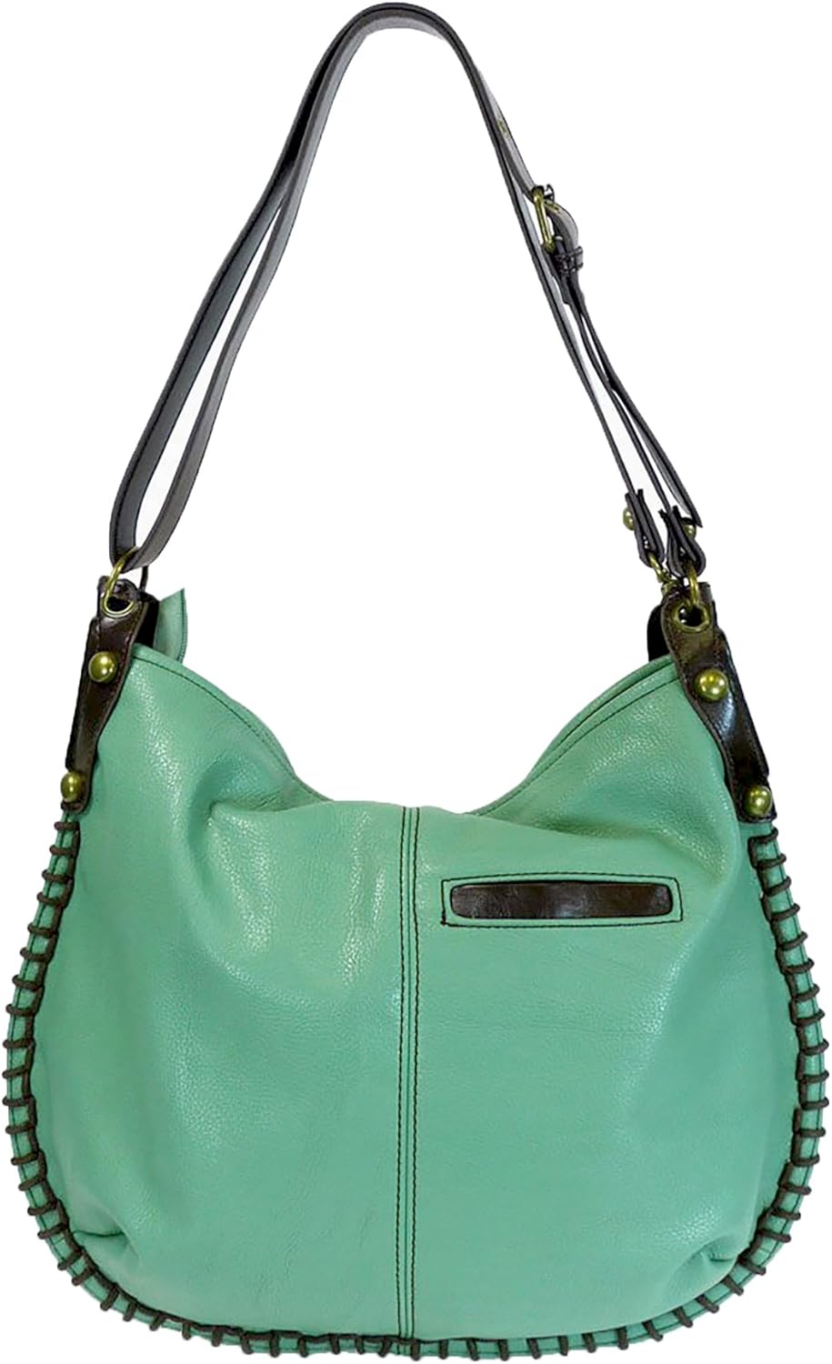 CHALA Crossbody Handbag, Hobo Style, Casual, Soft, Large Bag Shoulder or Crossbody (Owl-Teal Handbag)