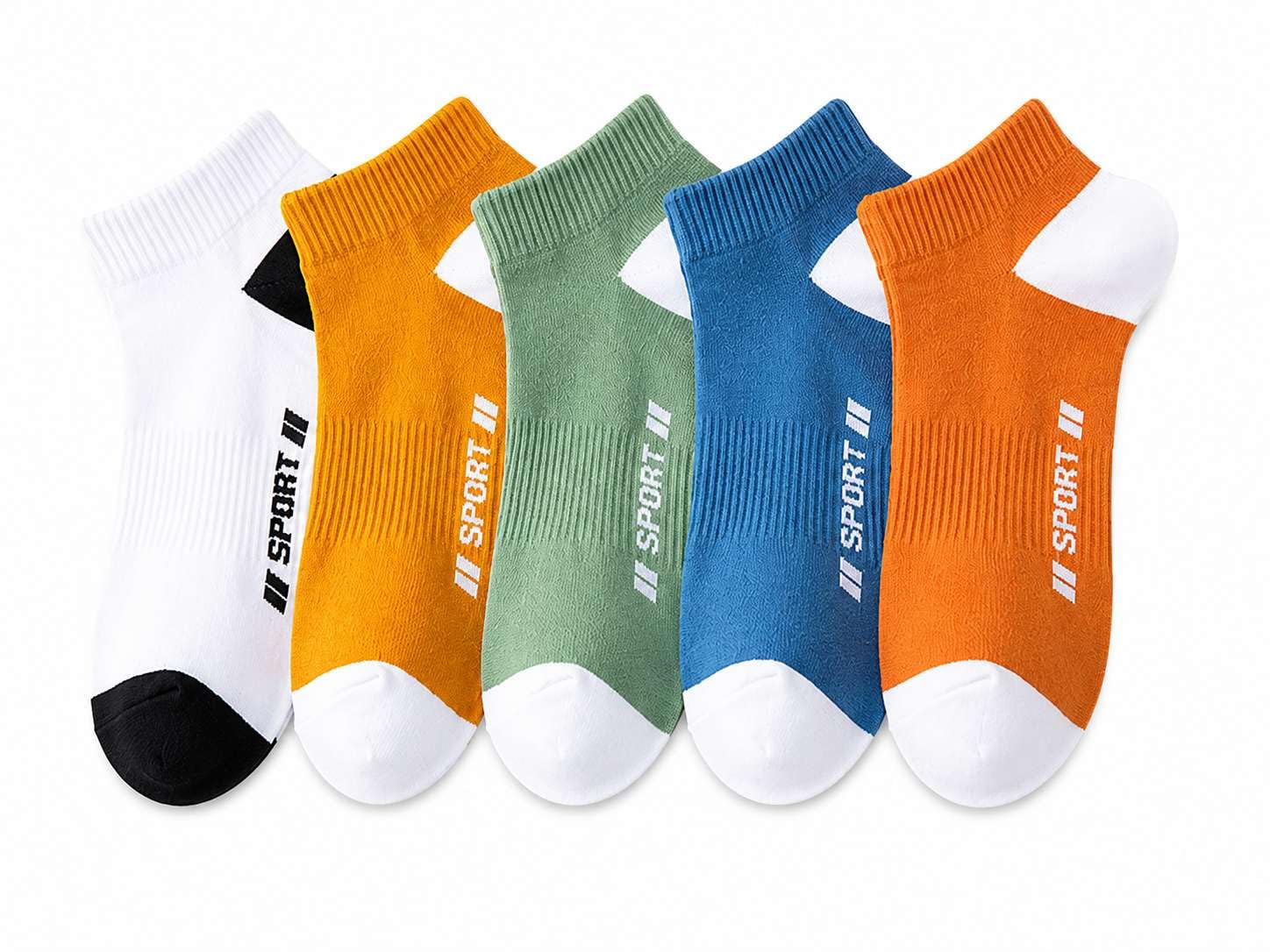 Unisex Sports Ankle Socks | Premium Cotton Blend Low Cut Breathable Athletic Socks | Soft Stretchable Running, Gym & Casual Socks for Men & Women | Pack of 5 Pairs-image-46