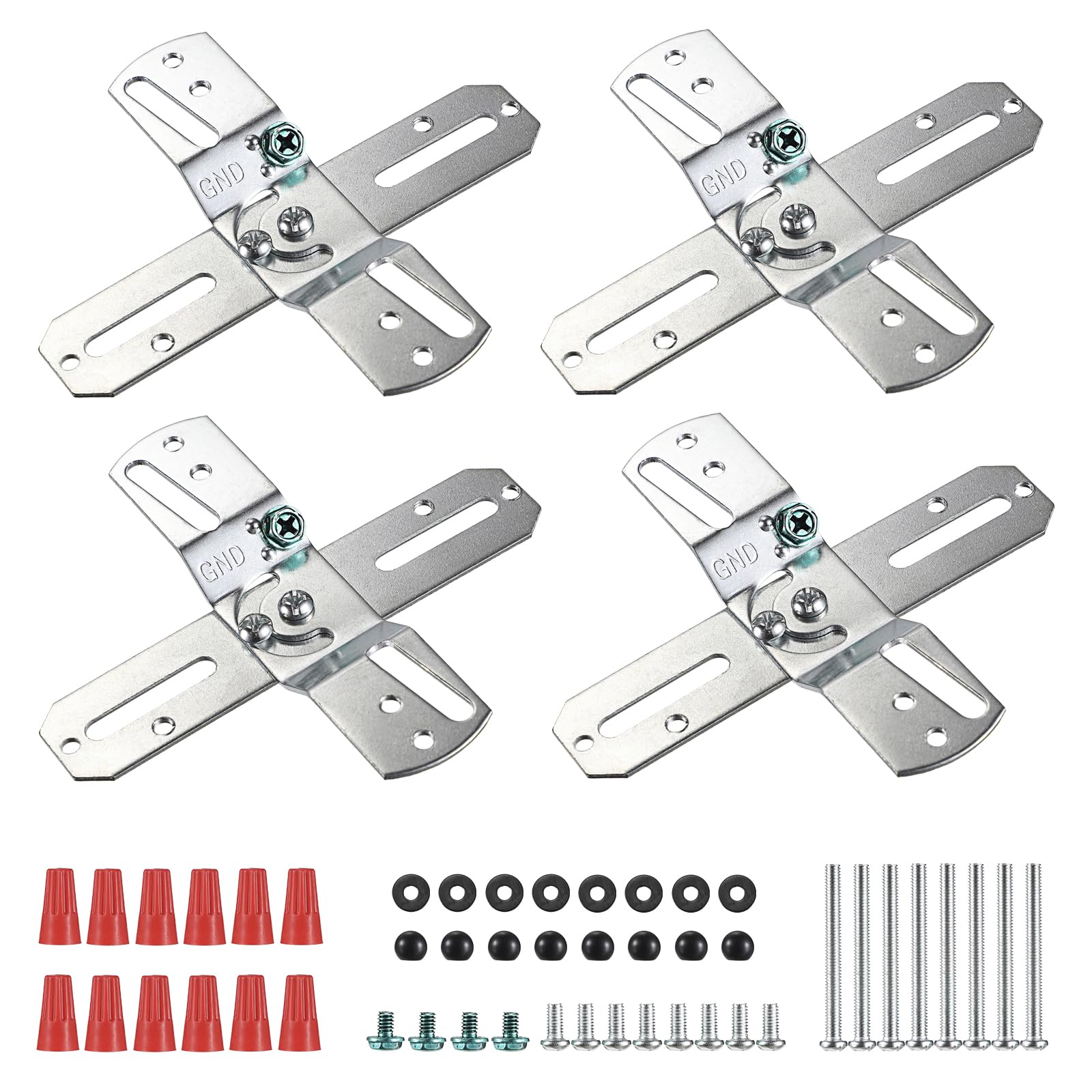 OwnMy 4PCS Rotatable Light Fixture Mounting Brackets Ceiling Fan Brackets