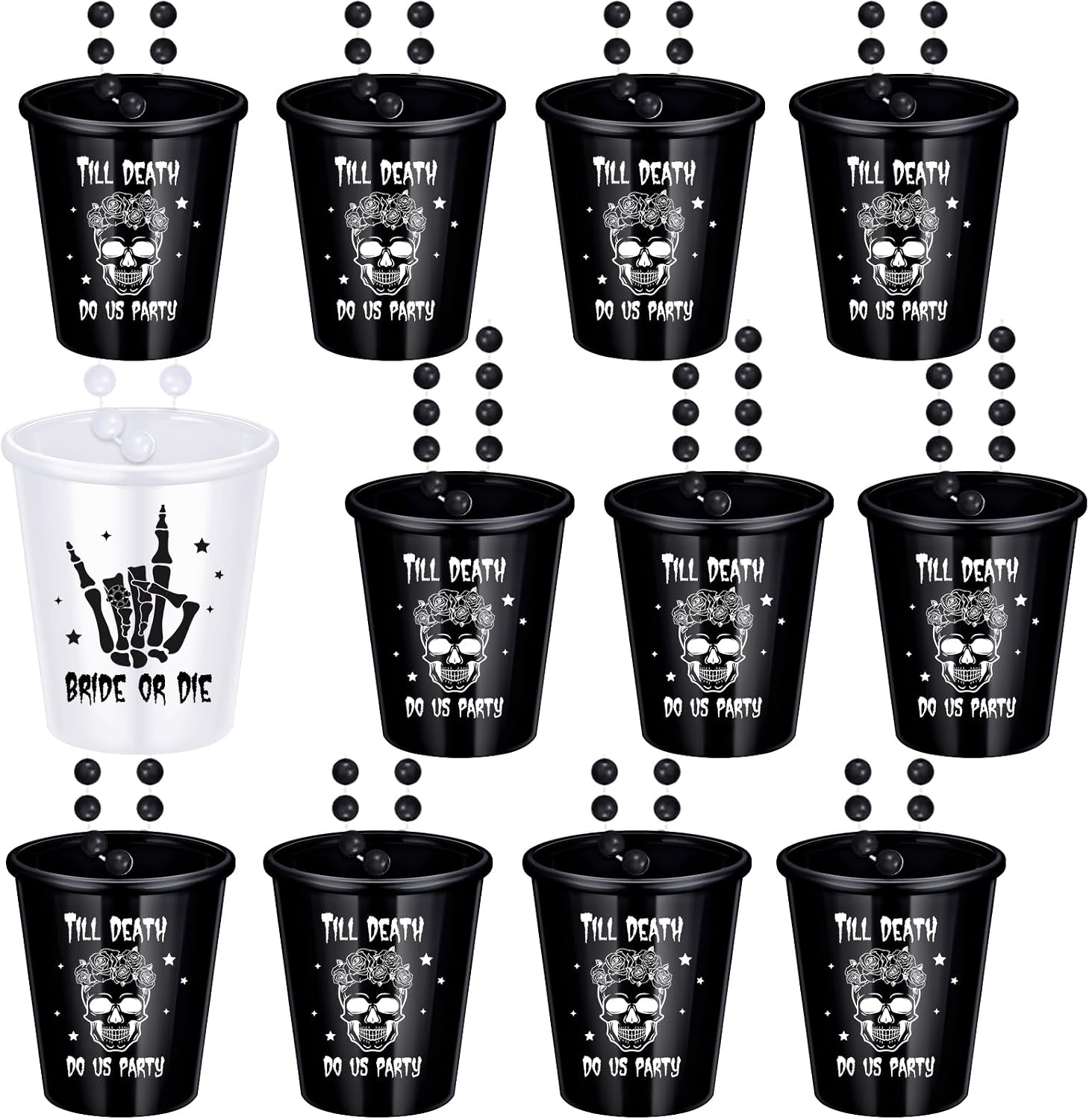 Kigeli 12 Pcs Bride or Die Shot Glasses Bachelorette for Wedding Party