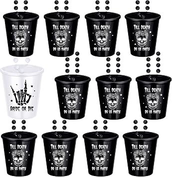 Kigeli 12 Pcs Bride or Die Shot Glasses Bachelorette for Wedding Party