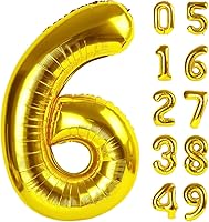 Vista 250 de Globos con números con estampado de vaca, globos de 40 pulgadas del número 0-9 (cero-nueve), globo de vaca para suministros de fiesta de cumpleaños