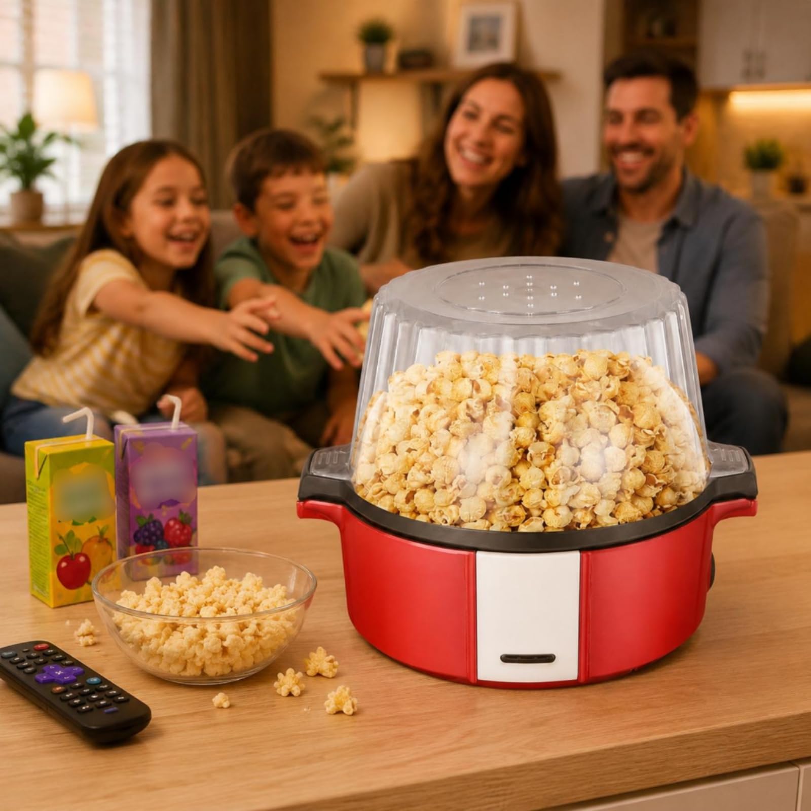 Macchina per Corn Elettrica Corn Maker corniera Dispenser Scaldacorn Compatta con Visione del Processo 700W 60g 70g Adatta per Serate TV Cucina Domestica Amici