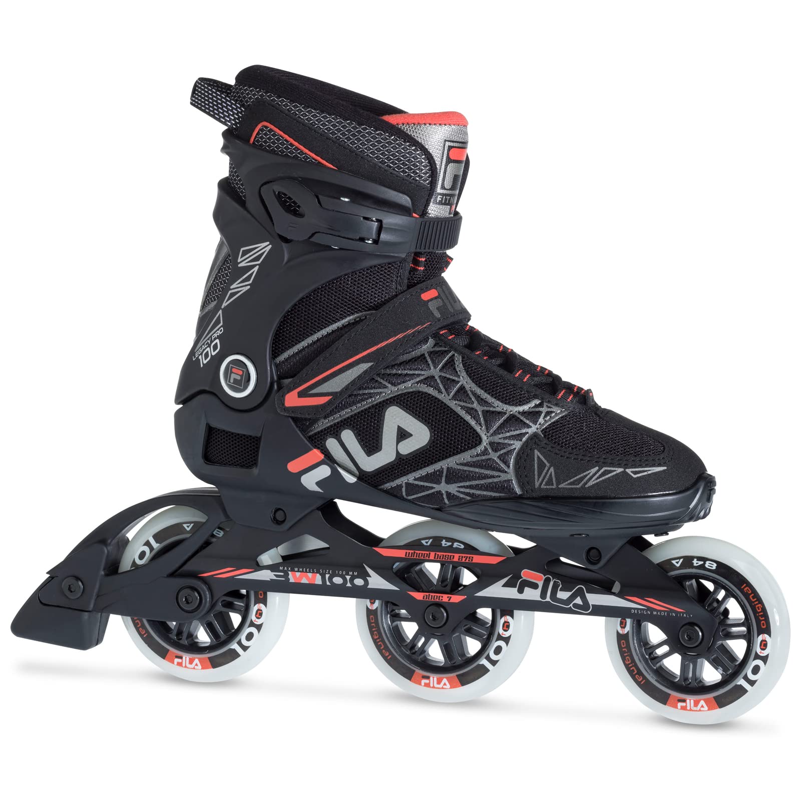 FILA Legacy Pro 100 Inline Speed Skates for Men | Precision, Performance, and Stability for Training in Outdoor and Indoor Rinks