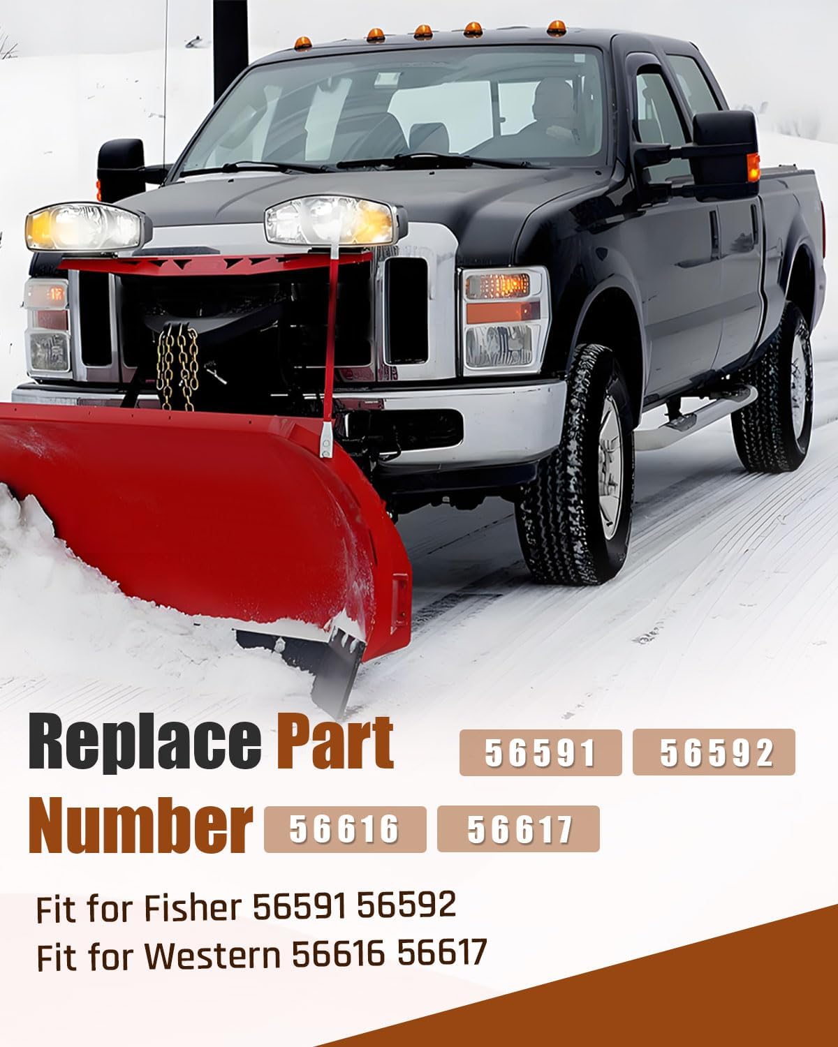 Heavy Duty Snow Plow Hose Set Kit - 1/4"x42" & 1/4"x16" Hydraulic Lines Fit for Western 56616 56617 Fit for Fisher 56591 56592