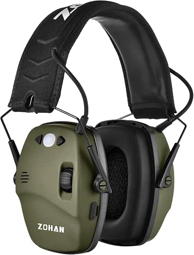 ZOHAN 035 Rechargeable Bluetooth 6.0 Shooting Ear Protection Earmuff, Active