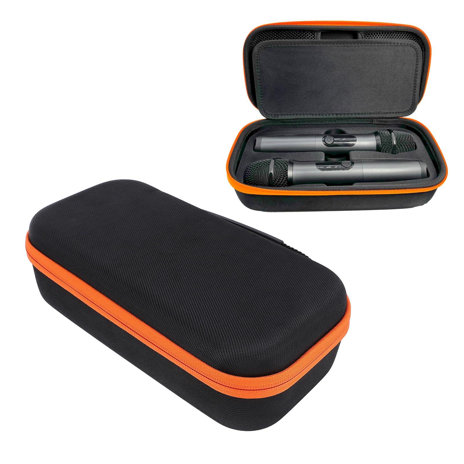 Microphone Case, EVA Shell Microphone Bag, Portable Microphone Case Hard EVA Mic Travel Bag, Microphone Box Microphone Carrying Case With Handle