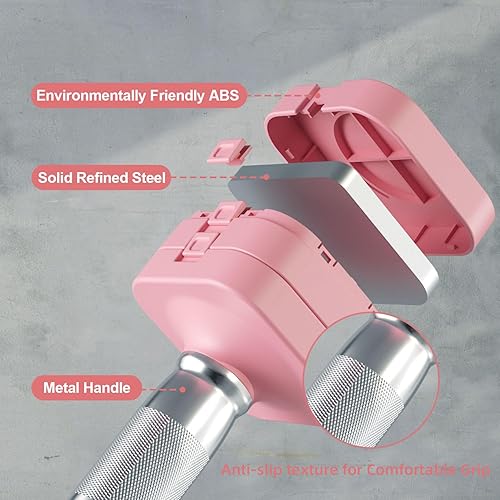 Miniatura 9 de 20LB Adjustable Dumbbell Set, 10lb Dumbbells Set of 2, 5 in 1 Free Weights Set, Each 4lb 6lb 8lb 10lb for Women & Men for Home Gym Exercise Workout