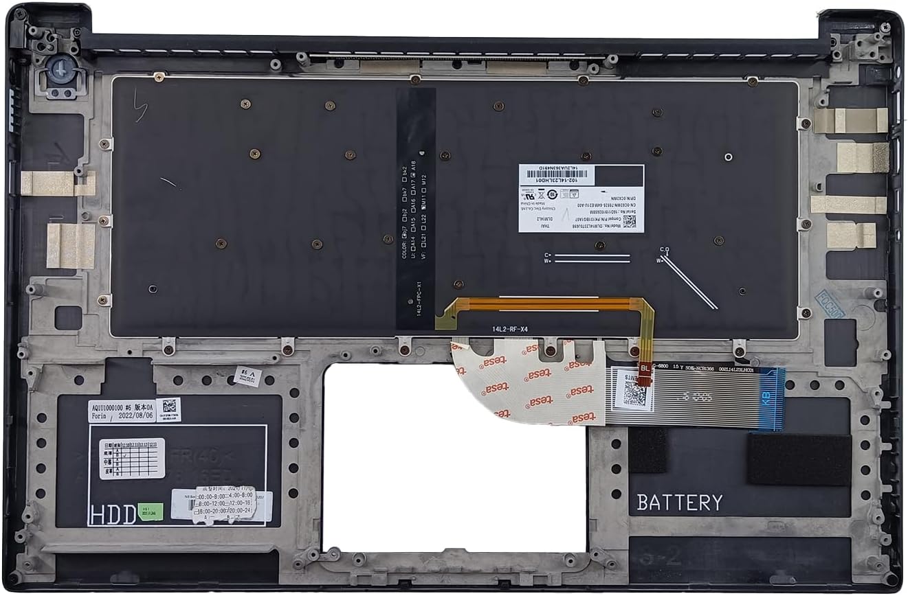 Replacement for Dell XPS 15 9560 Precision 5520 Palmrest US Keyboard Backlit 0Y2F9N Y2F9N image 3