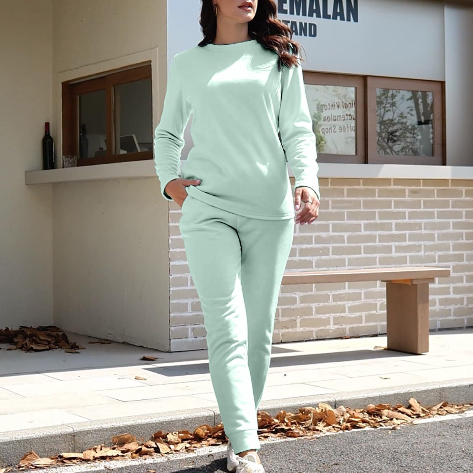 Ensemble de sous-vêtements thermiques pour femme - Doublure polaire - Sous-vêtements fonctionnels - 2 pièces - Respirant - Sous-vêtements thermiques - Couche de base d'hiver - Sous-vêtements