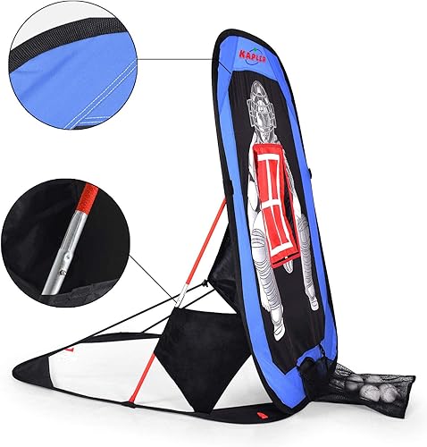 Miniatura 4 de Kapler Red de entrenamiento de lanzamiento de béisbol para niños, red plegable de práctica de sóftbol para niños que golpean bateo, atrapando lanzar
