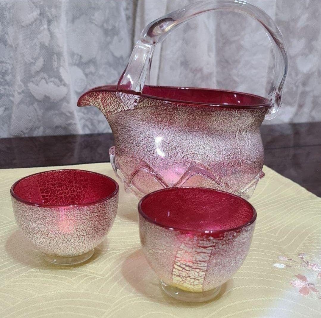 Amazon.co.jp: 食器 お正月 金箔ガラス製品 箔一 酒器セット 金沢箔  