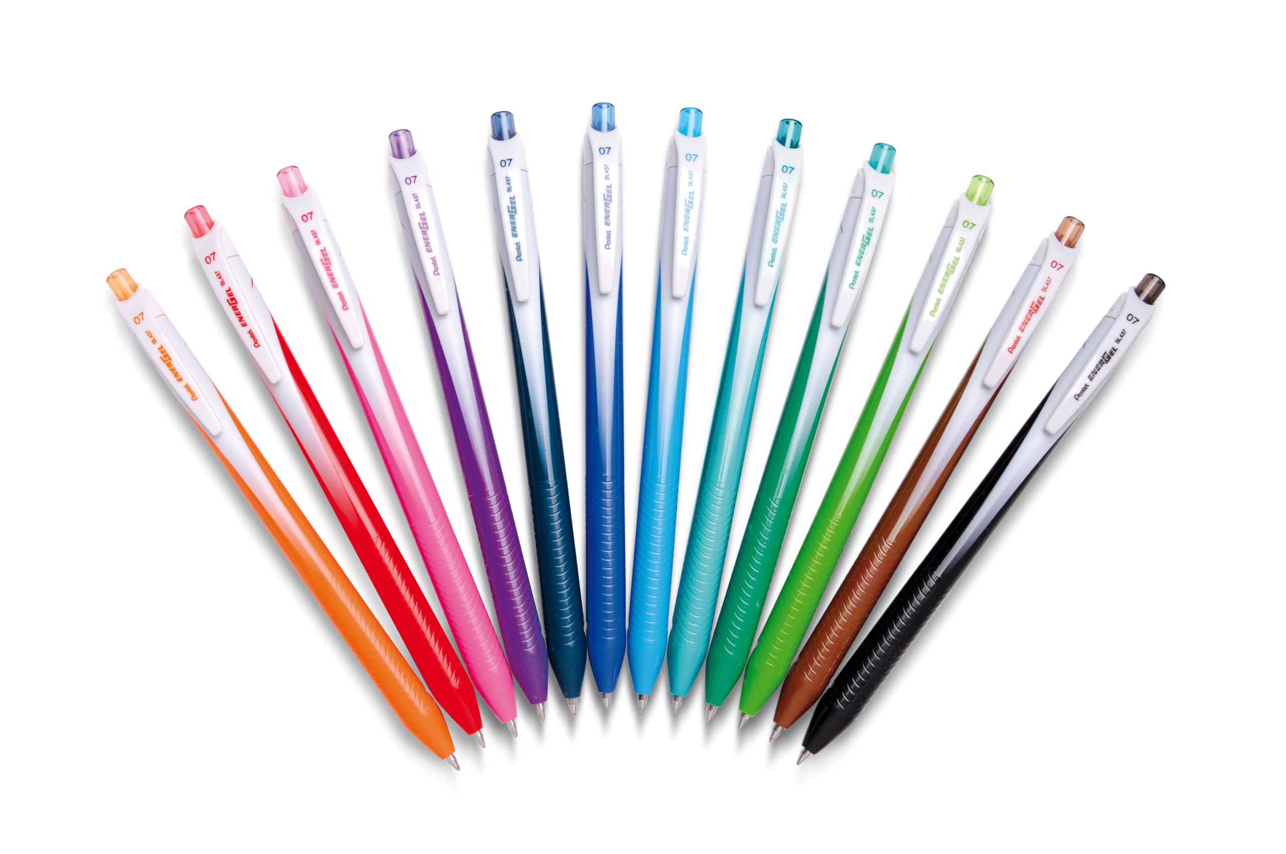 Pentel BL437 Energel Slim roller gel 0,7 mm nero 6 pezzi