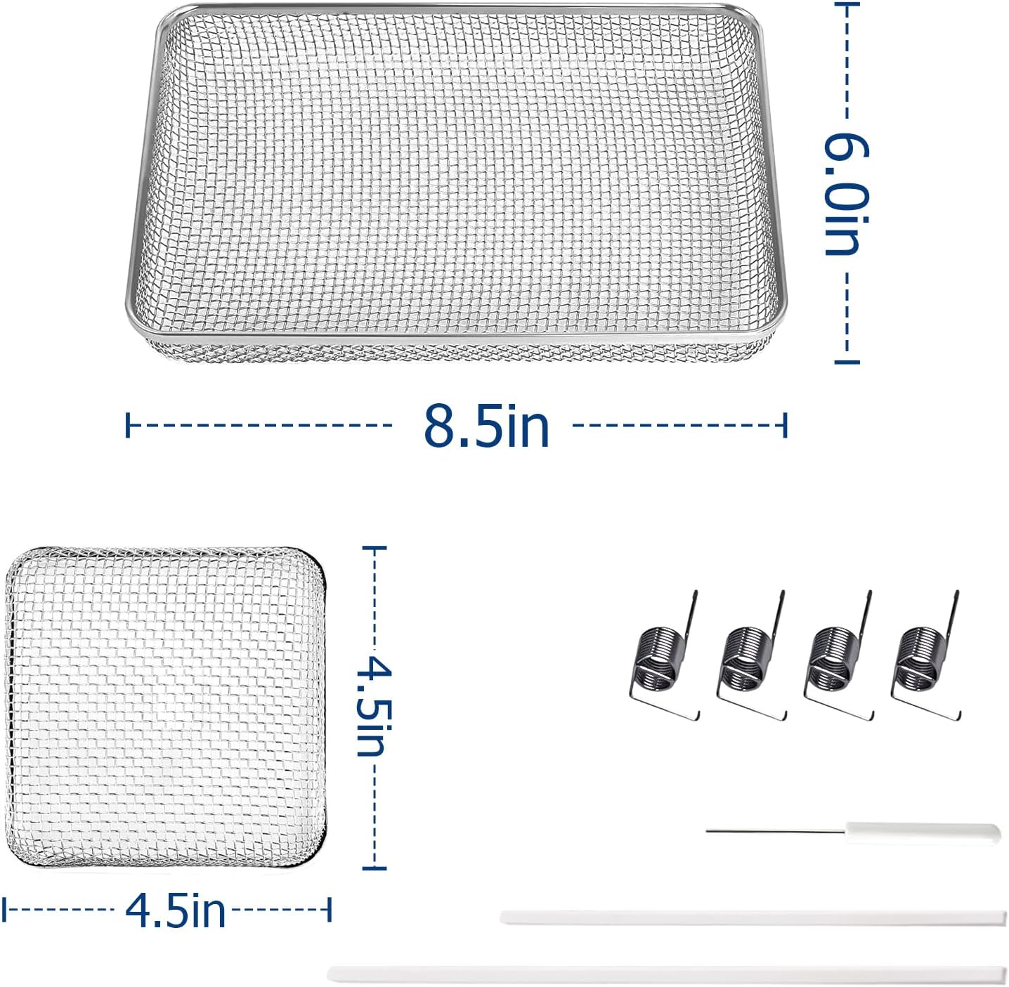hillhub 9PCS RV Furnace Vent Cover, Flying Insect Screen Water Heater Bug Vent Covers for Camper, Stainless Steel Mesh RV Accessories for Outside with Installation Tool