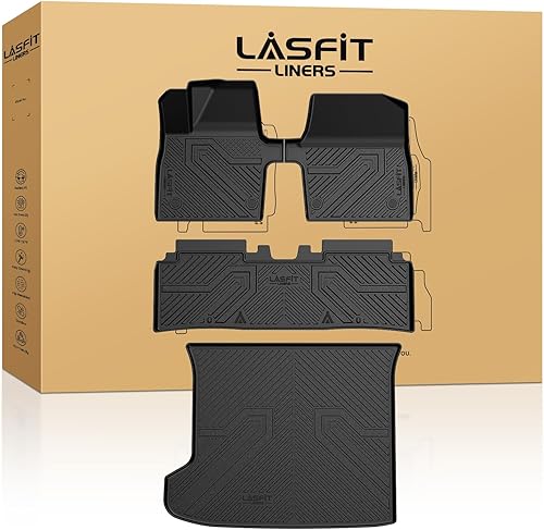 Miniatura 42 de LASFIT Alfombrillas para automóvil, para todo tipo de clima, elastómero termoplástico personalizable, fácil de limpiar, resistente, no se doblan