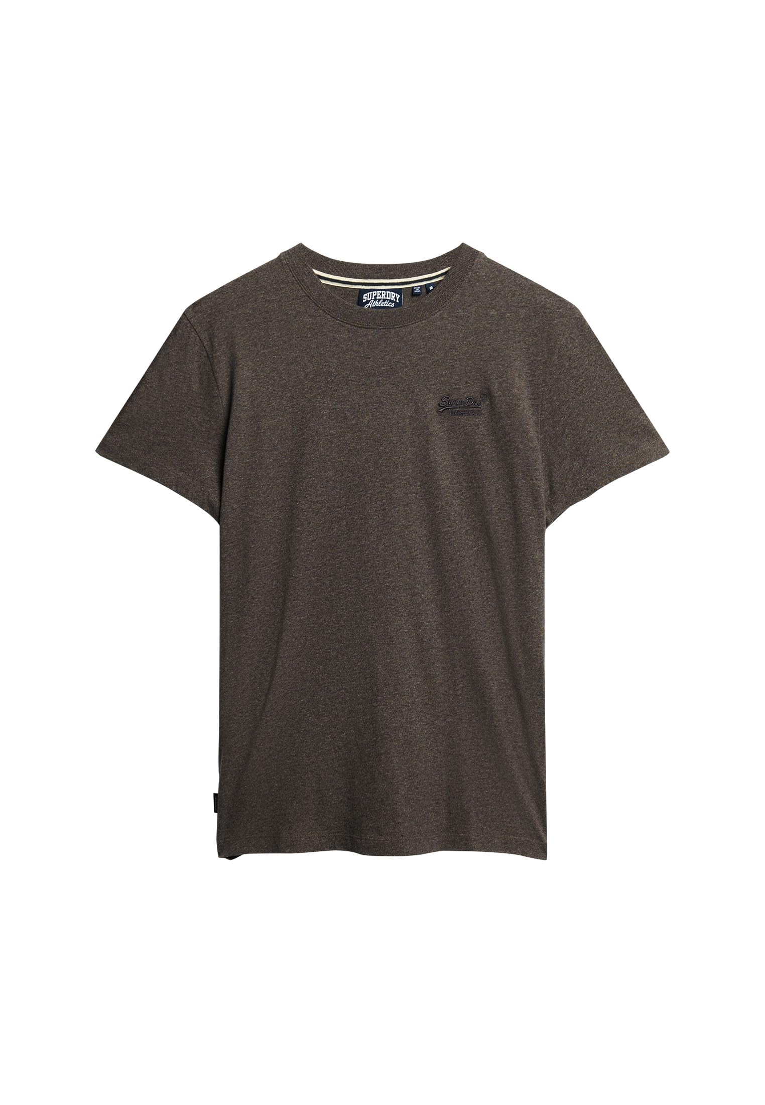 Superdry Cocoa Brown Marl Men's Essential Logo Emb Tee Undershirt, Large